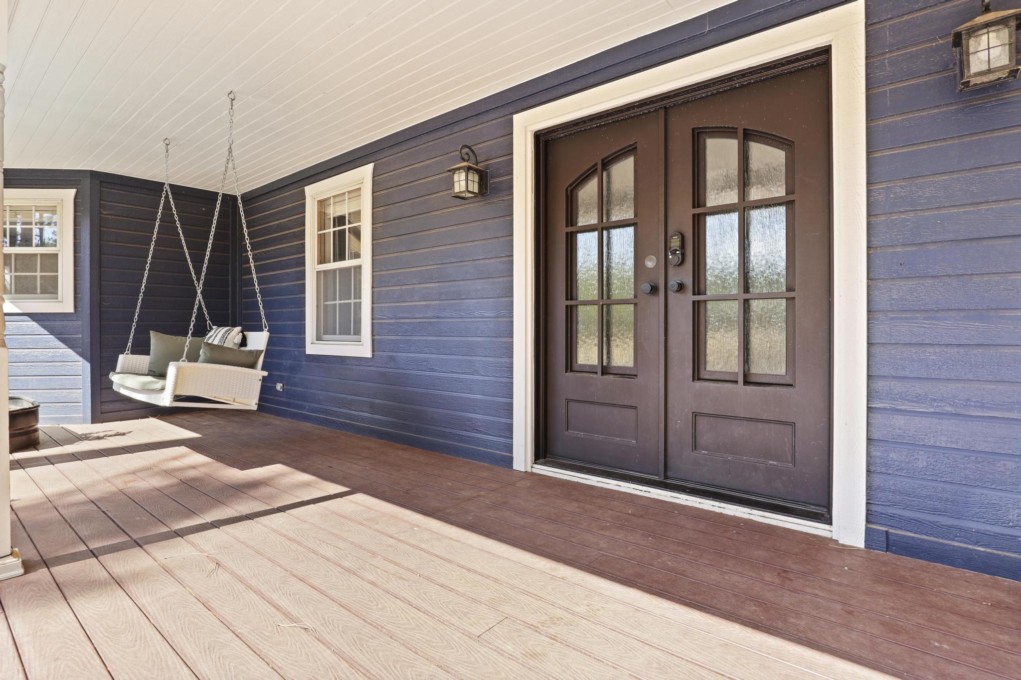 Game room garage with ping pong table