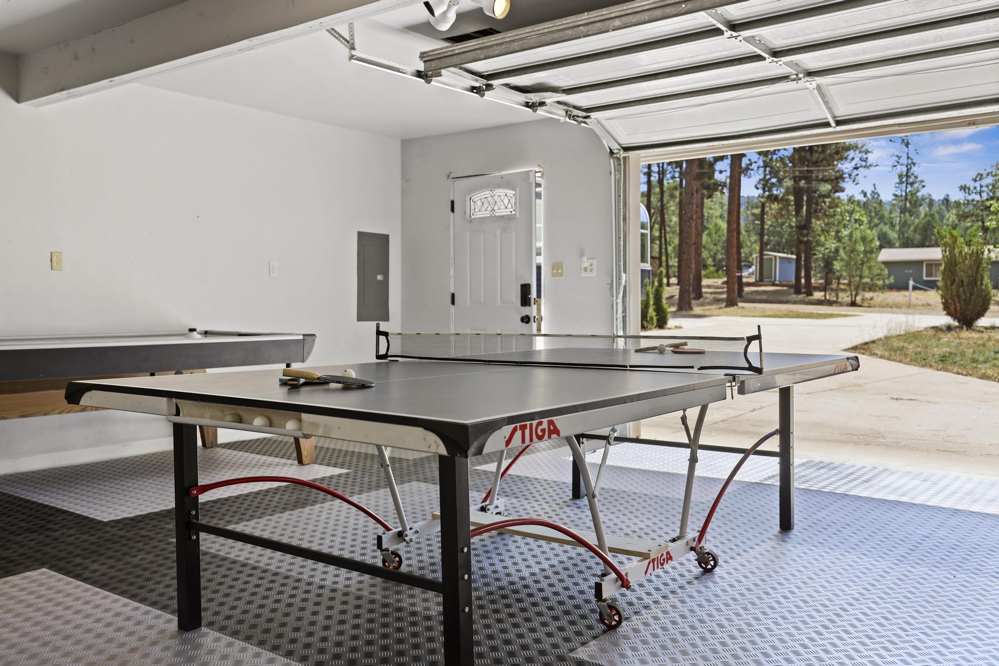 Outdoor playground under the pines